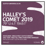 Halley´s Comet 2019, Scotch Universe - Highland Blended Malt - 1st Fill Pinot Noir Barrique, 57,2 %, 0,7 Lt. 