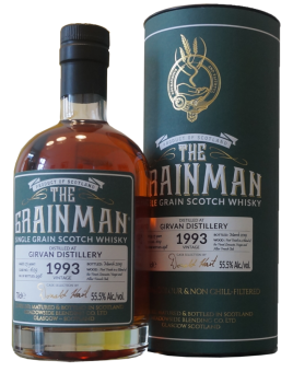 Girvan 1993, 26y, The Grainman, Single Grain Scotch Whisky,1629, Port Finish in a blend of the finest Limousin, Vosges and Allier French Oak, 55,5 % ABV, 0,7l 
